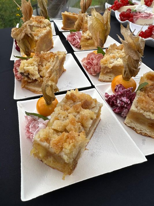 Apfelflair Dessert mit karamellisiertem Zimtraum - Catering Desserts Ulm
