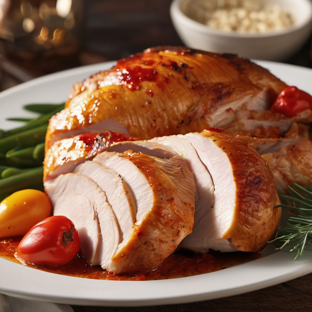 Putenbrust Braten mit Paprika