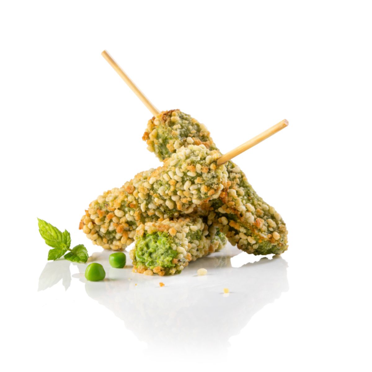 Veggie Stick Pea & Mint auf Sunny vibes Quinoa-Reis-Salat mit Edamame und Tomate