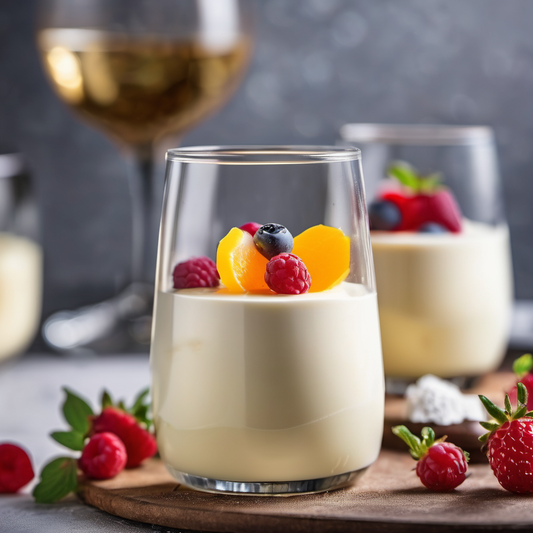 Feines Vanille-Panne Cotta im Glas