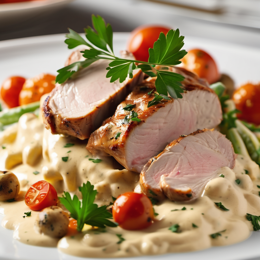 Schweinelendchen in Rahmsoße 3 Stück